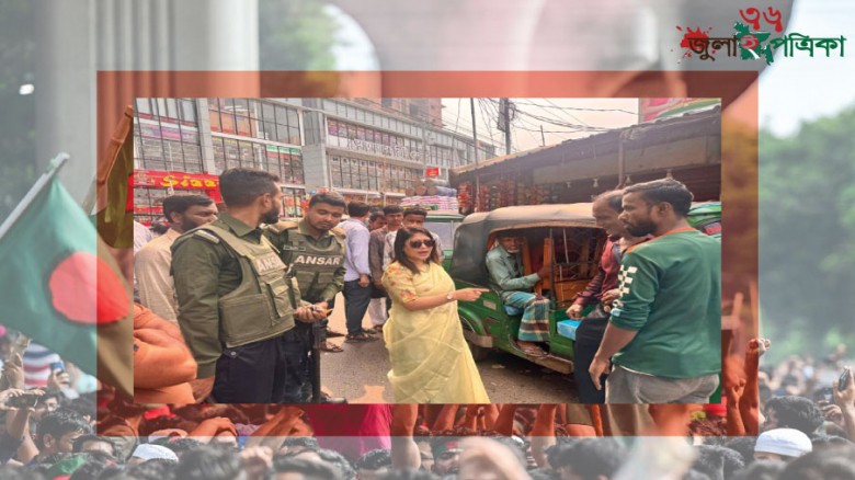 জয়কালী বাজারে যানজট নিরসনে উপজেলা প্রশাসনের অভিযান
